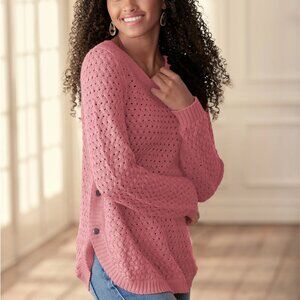 Venus Pink Button Detail Sweater